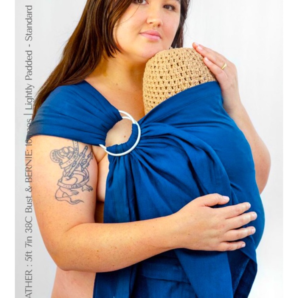 Maya Taupe Ring asking Baby Carrier